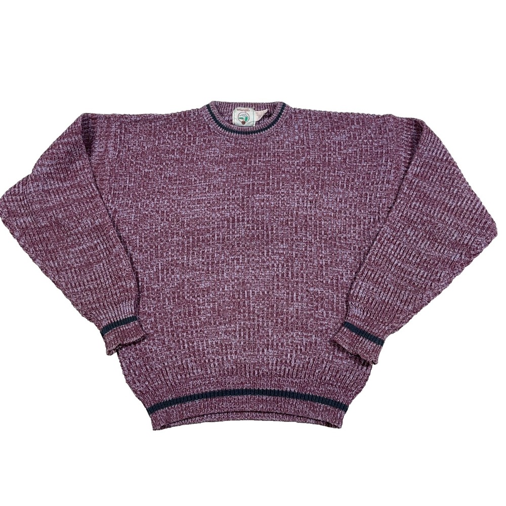 Vintage Wrangler Grandpa Sweater Men Medium Purple Crewneck 80s 90s USA‎ Heavy